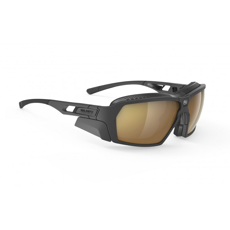 Occhiali ciclismo RUDY PROJECT AGENT Q HI Altitude Black Mat/Multilaser Gold