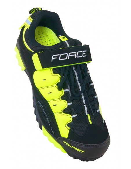 Scarpe trekking MTB FORCE Tourist nero fluo