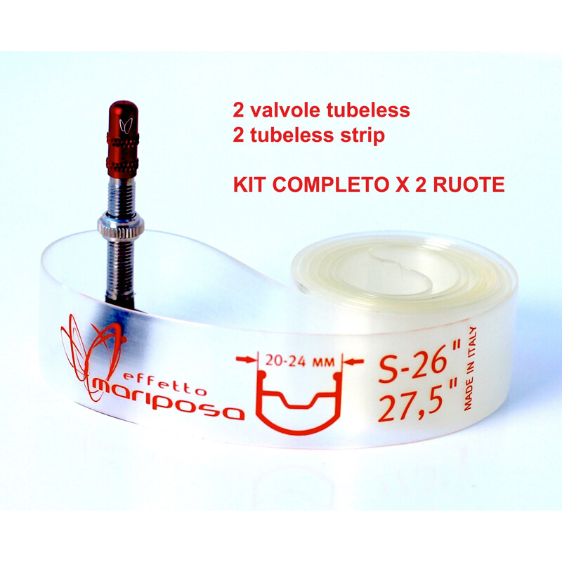 KIT tubeless in silicone Effetto Mariposa caffelatex tubeless STRIP