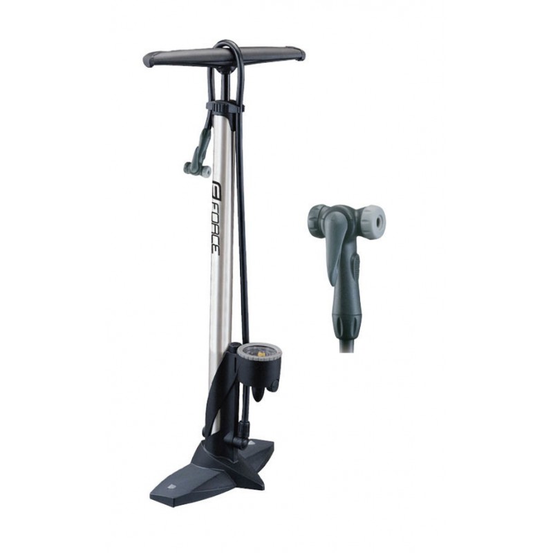 INTEY Pompa per Bicicletta con barometro 210 PSI Portatile Pompa Telaio in  Alluminio, con valvola Presta e Schrader Compatibile, Nero/Argento, Prezzi  e Offerte