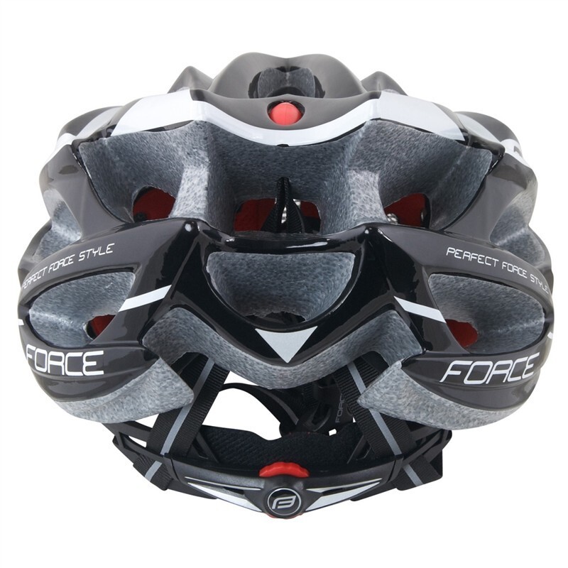 Casco bici Force Bull nero bianco