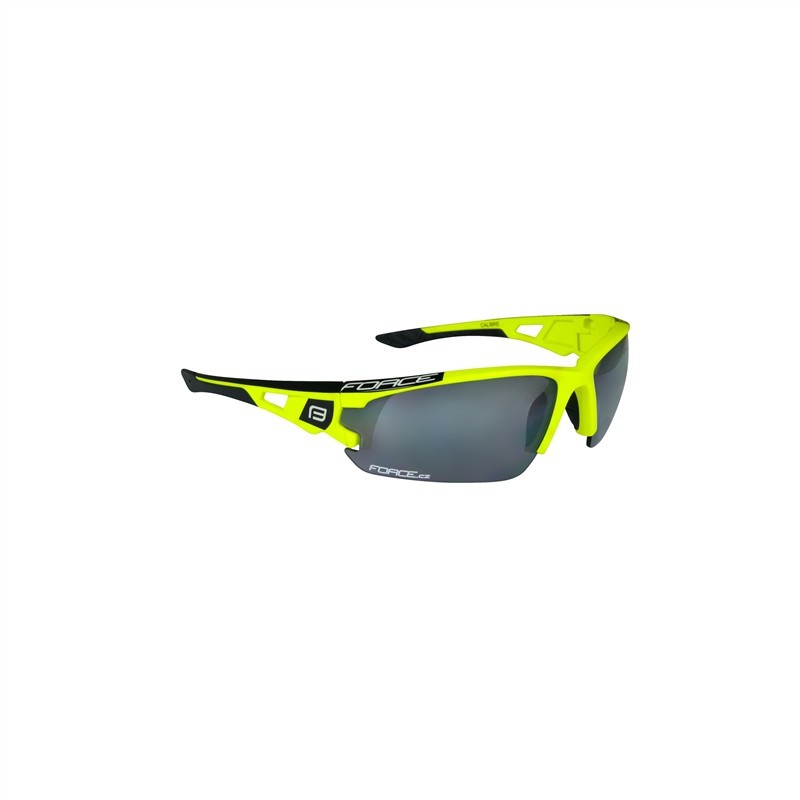 Occhiali ciclismo Force CALIBRE con 3 lenti NERO-FLUO