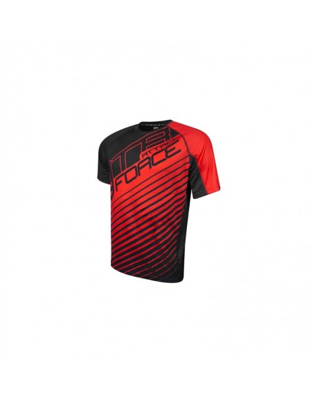 Maglia MTB FORCE ATTACK NERO-ROSSO