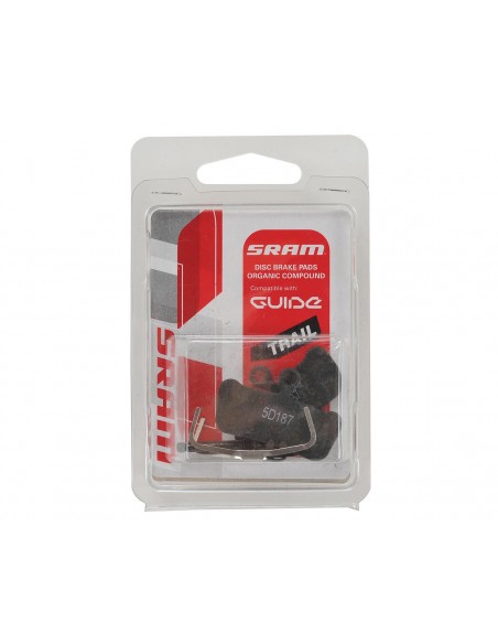 14575 - SRAM COPPIA PASTIGLIE ORGANICHE GUIDE TRAIL X0 X9 ACCIAIO