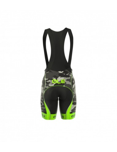 Pantaloncini ciclismo ALÈ GRAPHICS PRR Camo verde fluo 2018