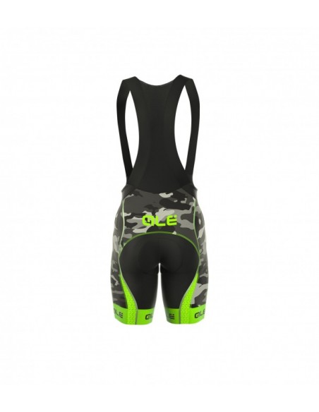 Pantaloncini ciclismo ALÈ GRAPHICS PRR Camo verde fluo 2018