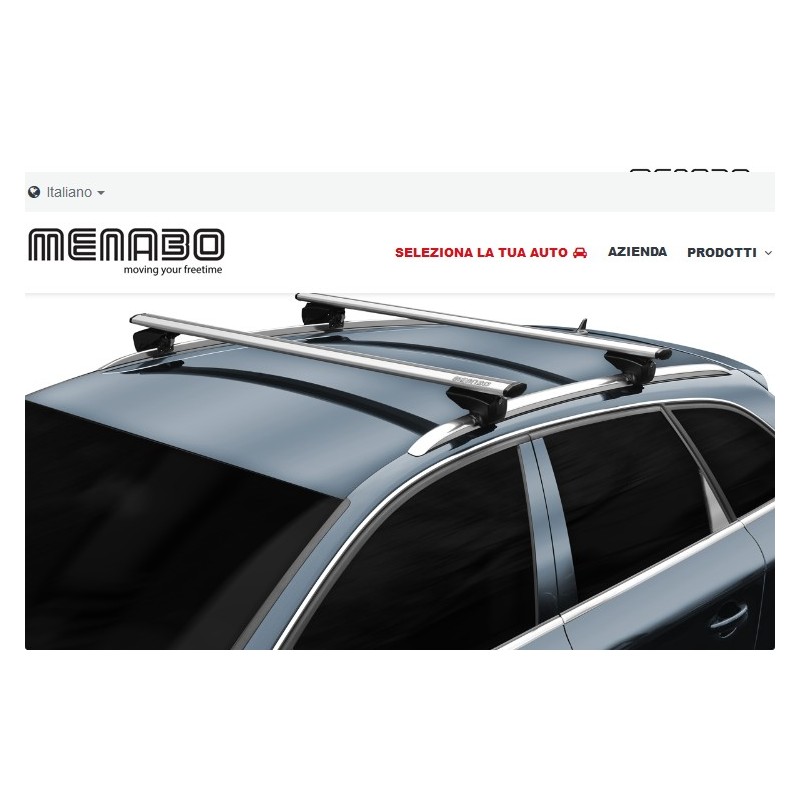 Menabo Silver Ice: il portasci estensibile per barre portatutto