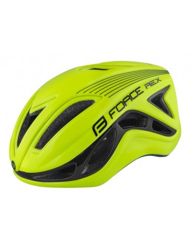 Casco bici da corsa FORCE REX FLUO NERO