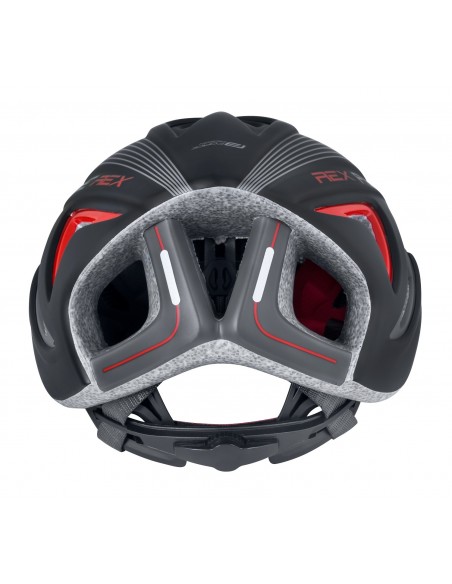 Casco bici da corsa FORCE REX FLUO NERO