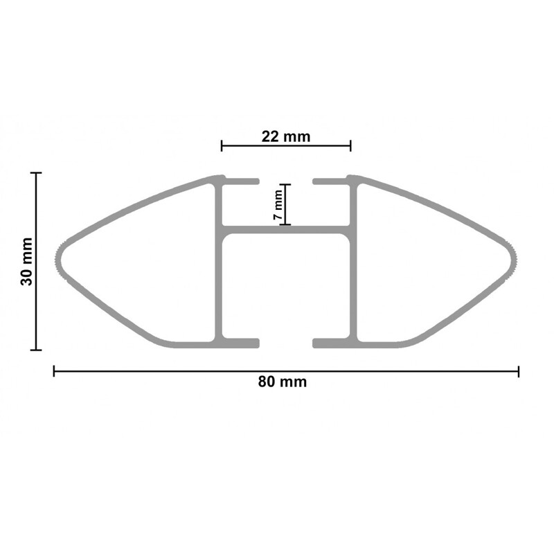 Barre portatutto rail UNIVERSALI G3 CLOP INFINITY 77-115 cm