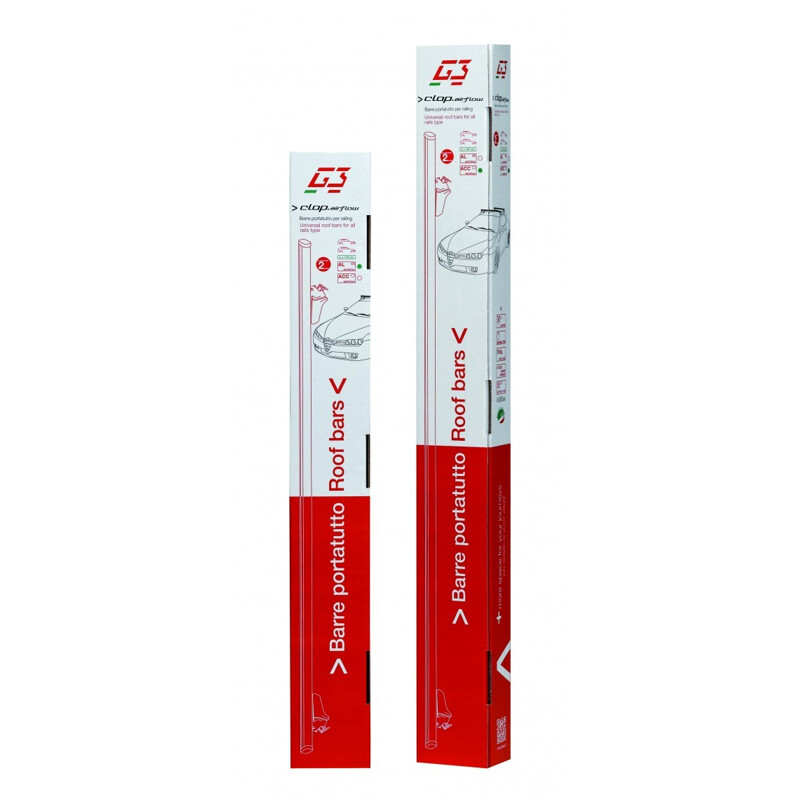 Barre portatutto rail UNIVERSALI G3 CLOP INFINITY 77-115 cm