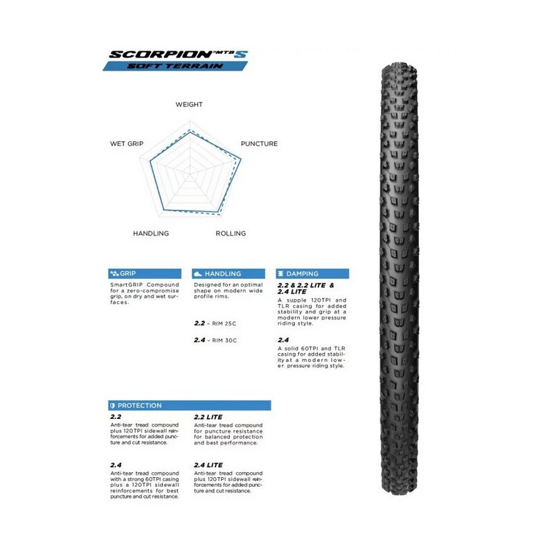 Copertone MTB PIRELLI SCORPION MTB Soft Terrain lite 29X2,4