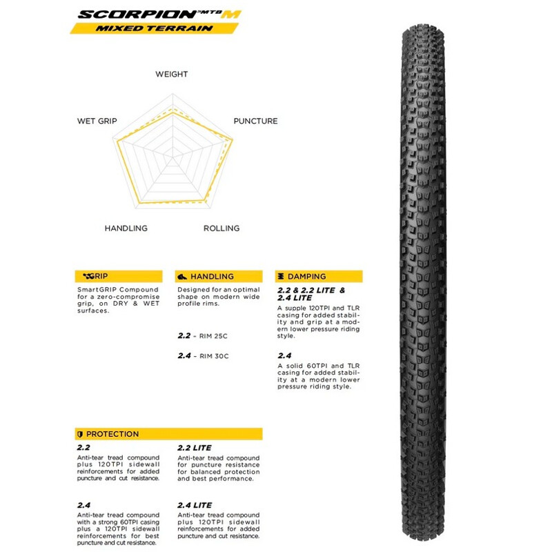 Copertone MTB PIRELLI 29X2,2 SCORPION MTB Mixed Terrain Lite