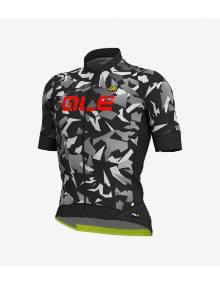 Maglia ciclismo ALE' GRAPHICS PRR GLASS nero grigio 2019 Maglia ciclismo ALE' GRAPHICS PRR GLASS nero grigio 2019
