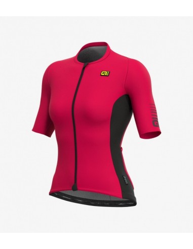 Maglia ciclismo donna ALE' FORMULA 1.0 SARTANA nero-rosa fluo 2019