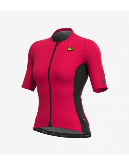 Maglia ciclismo donna ALE' FORMULA 1.0 SARTANA nero-rosa fluo 2019