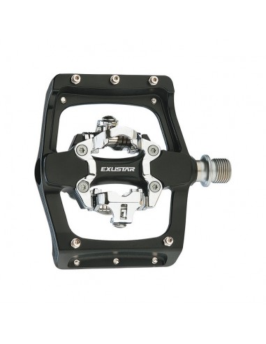 Pedali MTB flat EXUSTAR termoplastica verdi