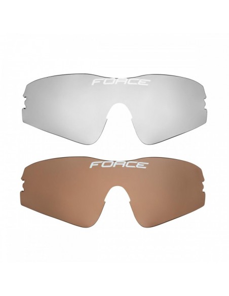 Occhiali ciclismo Force FLASH con 3 lenti BIANCO