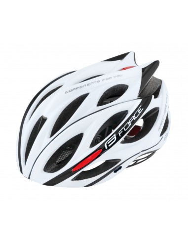 Casco bici MTb e corsa Force Bull bianco opaco