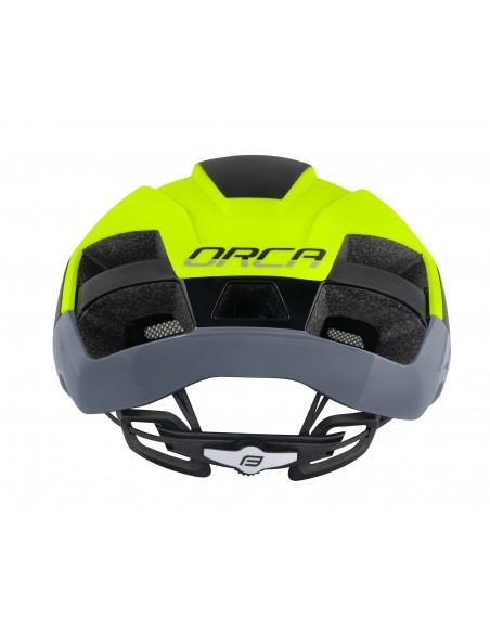 Casco bici da strada road Force ORCA giallo fluo opaco
