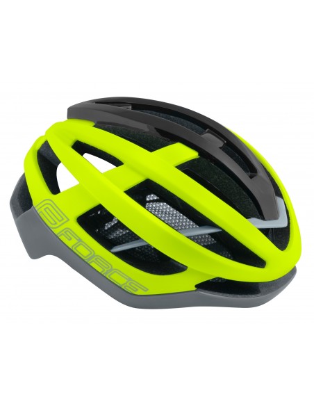 Casco bici da strada road Force lynx giallo fluo