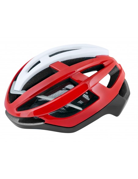 Casco bici da strada road Force lynx nero rosso bianco