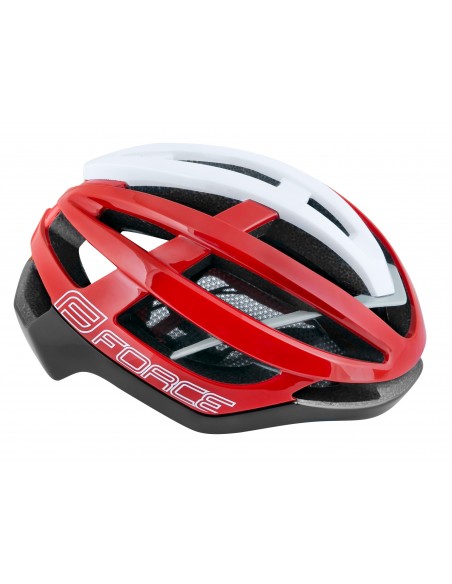 Casco bici da strada road Force lynx nero rosso bianco