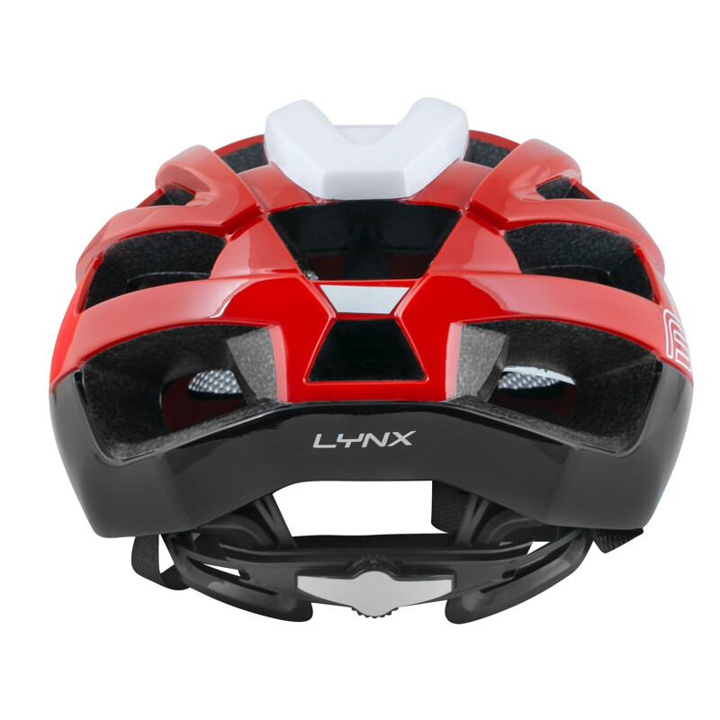 Casco bici da strada road Force lynx nero rosso bianco