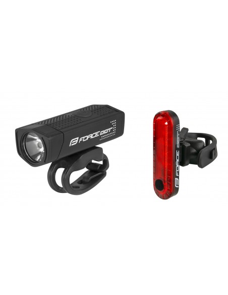 Kit luce anteriore + posteriore di sicurezza FORCE DOT led usb