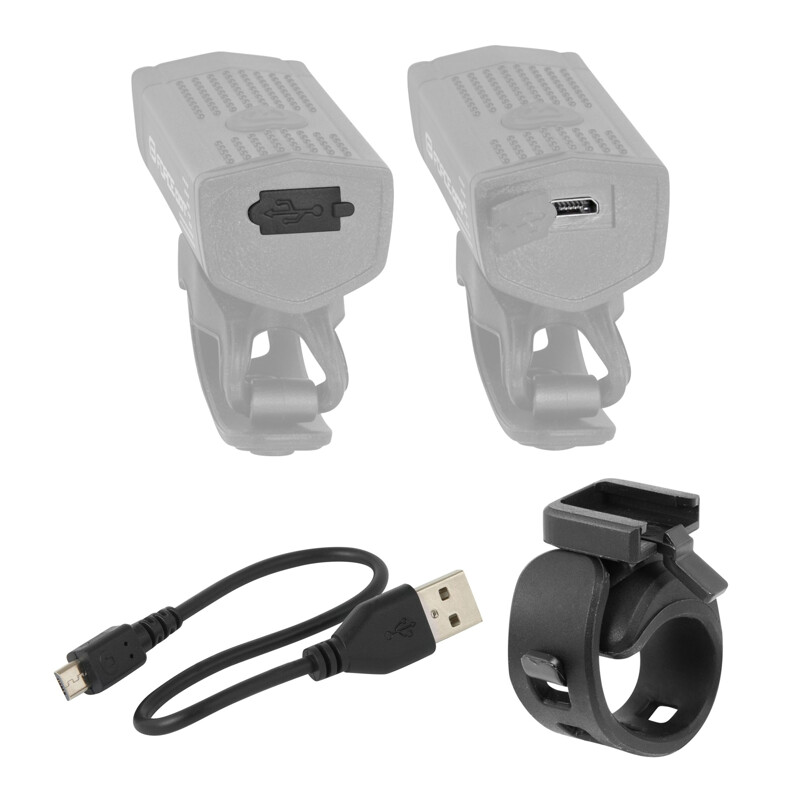 Kit luce anteriore + posteriore di sicurezza FORCE DOT led usb