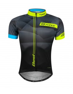 Maglia ciclismo FORCE T10 bianco-nero