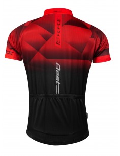 Maglia ciclismo FORCE BEST nero rosso 2