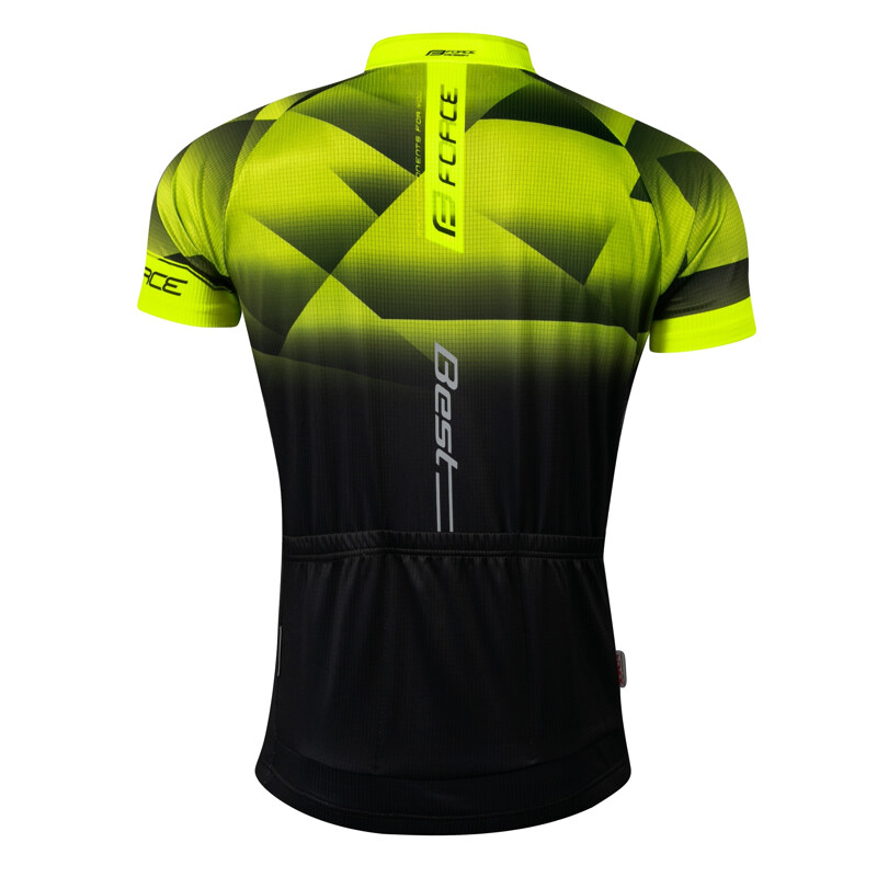 Maglia ciclismo FORCE BEST nero rosso
