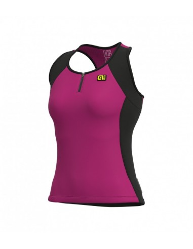 Canotta Top ciclismo donna ALE' SOLID BLOCK ciclamino