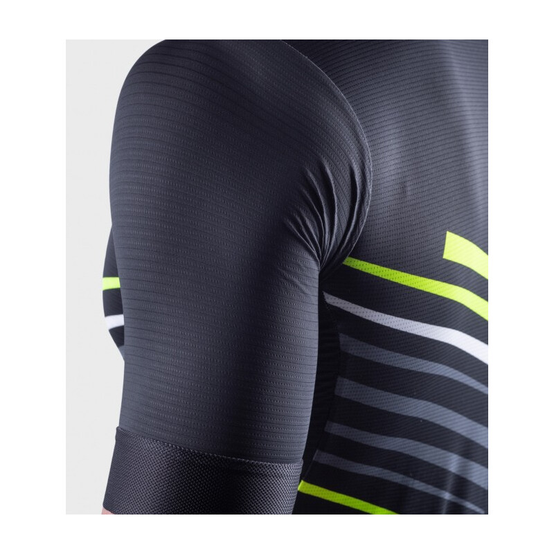 ALE' Maglia ciclismo ALE' SOLID FLASH nero fluo