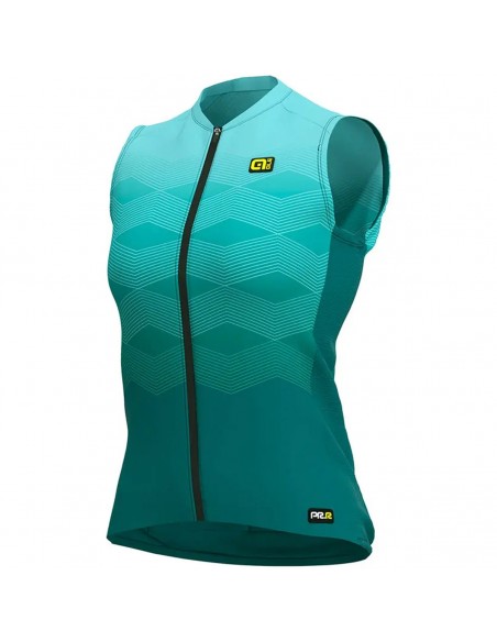 Maglia ciclismo donna ALE' PRR MAGNITURE senza maniche turchese