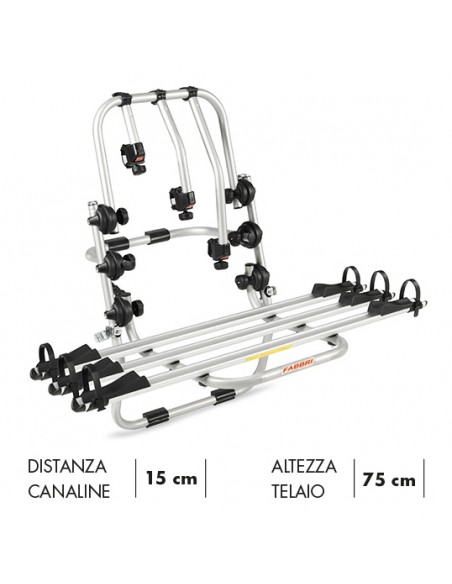 Portabici posteriore Fabbri BICI OK MTB 3 bici 75