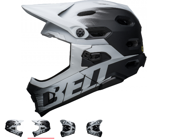 Casco MTB BELL SUPER DH Spherical Mips mentoniera removibile 2022 | eBay