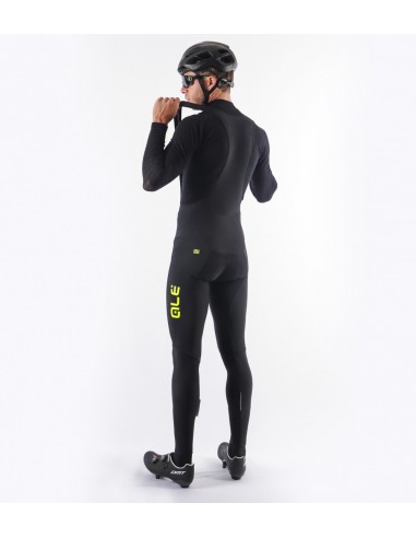 Calzamaglia invernale ciclismo ALE' SOLID WINTER nero-giallo fluo