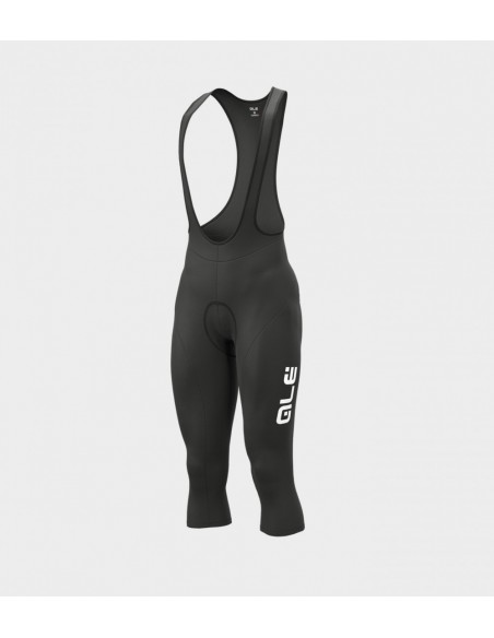 Pantalone invernale ciclismo ALE' 3/4 SOLID WINTER nero-bianco 2022