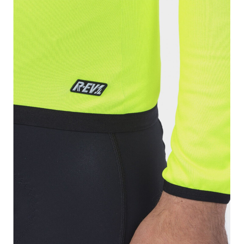 ALE' Maglia invernale ciclismo ALE' R-EV1 THERMAL giallo fluo