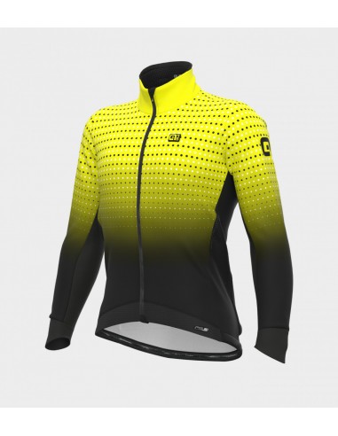 Giubbino invernale ciclismo ALE' PR-S BULLET nero-giallo fluo