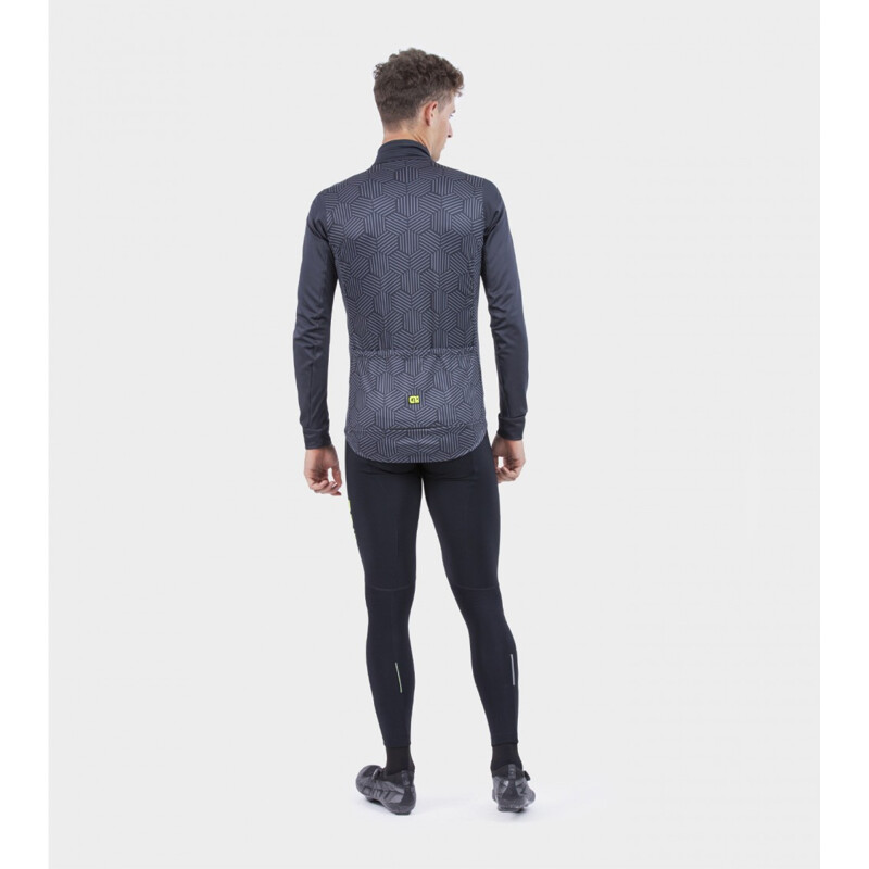 ALE' Giubbino invernale ciclismo ALE' SOLID CROSS nero-grigio