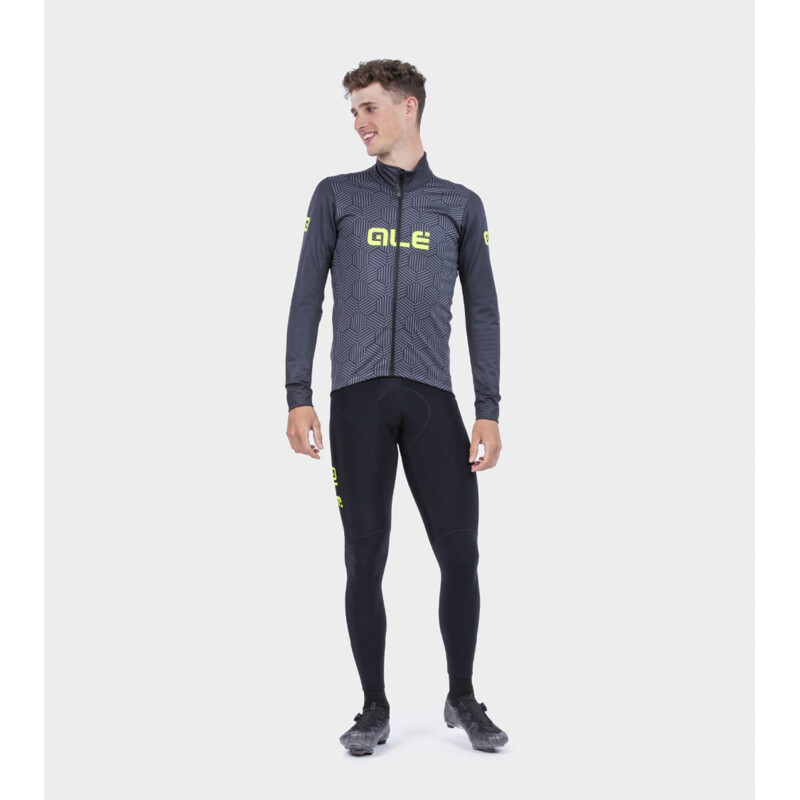 ALE' Giubbino invernale ciclismo ALE' SOLID CROSS nero-grigio