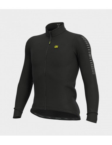 Maglia invernale ciclismo ALE' SOLID FONDO nero