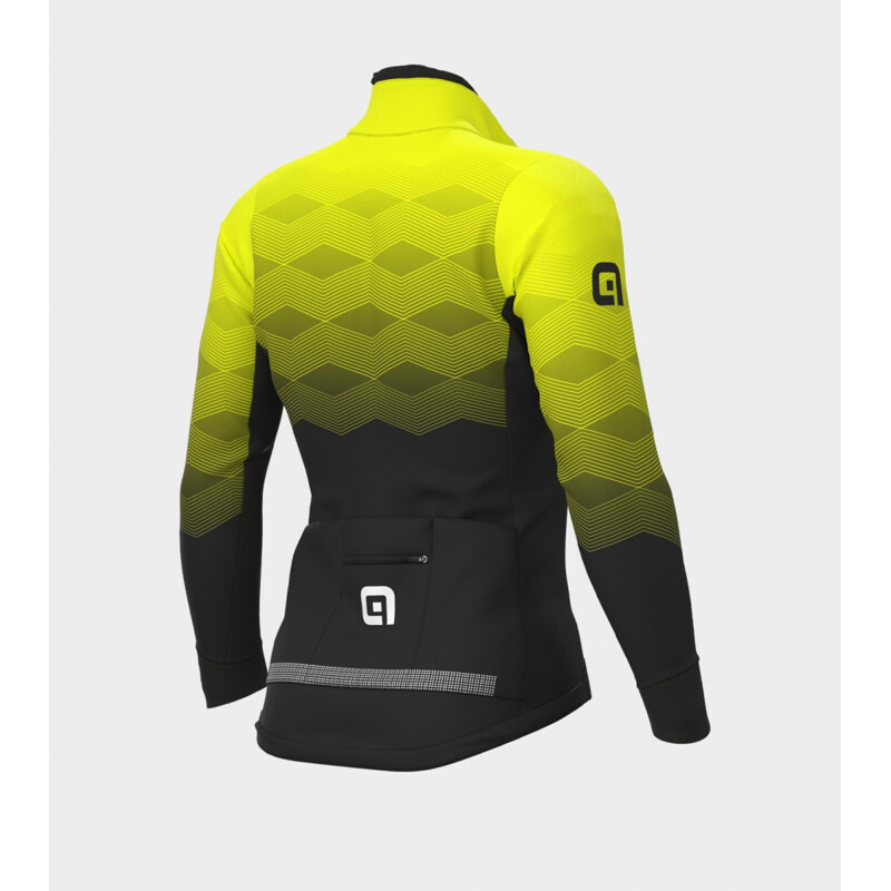 ALE' Giubbino invernale ciclismo ALE' PR-R MAGNITUDE nero-giallo fluo