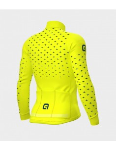 Maglia invernale ciclismo ALE' PR-R STARS giallo fluo-petrolio 2022 2
