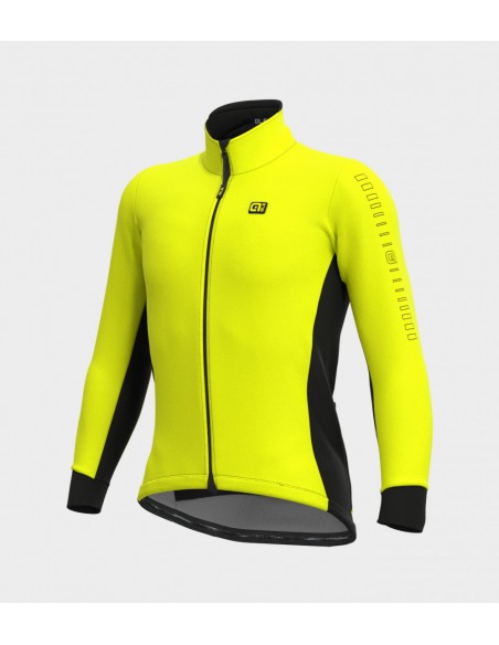Giubbino invernale ciclismo ALE' SOLID FONDO giallo fluo