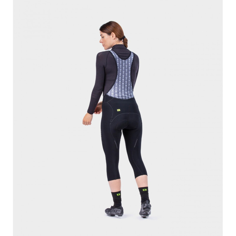 ALE' Pantalone invernale donna 3/4 con bretelle ALE' SOLID essential nero