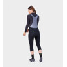 ALE' Pantalone invernale donna 3/4 con bretelle ALE' SOLID essential nero